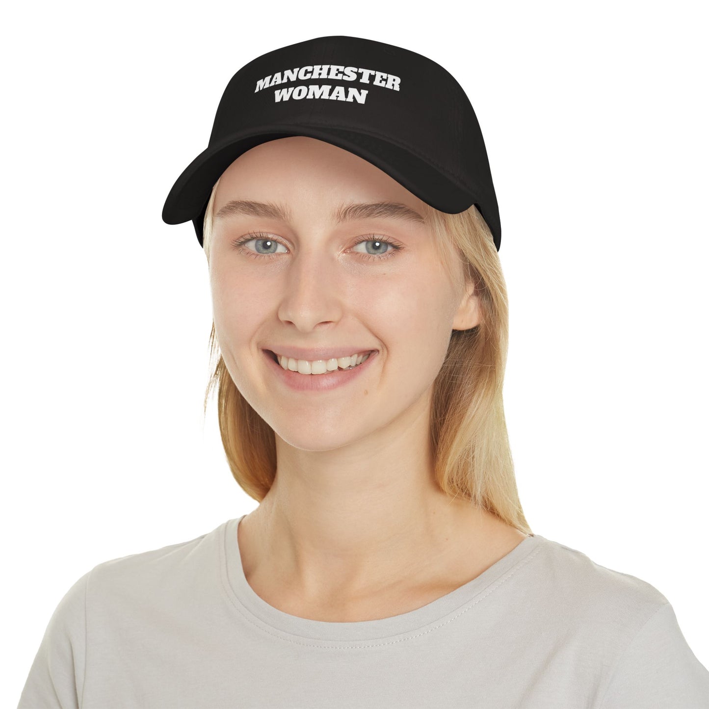 Manchester Woman Low Profile Cap, Casual Hat for Women, Summer Accessory, Gift for Sports Lovers, Trendy Everyday Wear