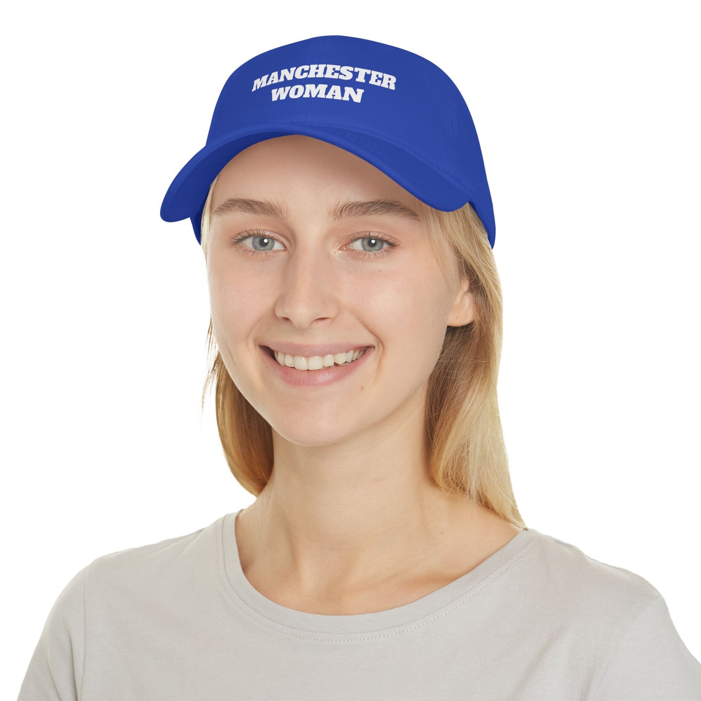 Manchester Woman Low Profile Cap, Casual Hat for Women, Summer Accessory, Gift for Sports Lovers, Trendy Everyday Wear