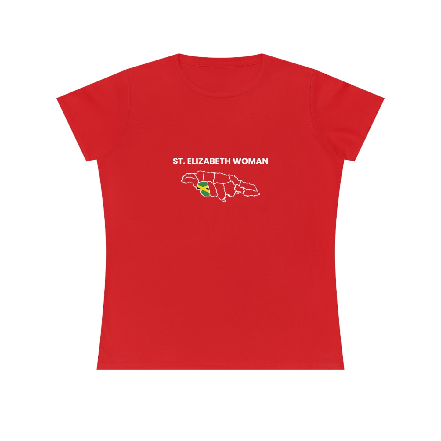 GILDAN TEST St. Elizabeth Woman Cotton T-Shirt, Women's Tee, Tropical Vibe, Gift for Her, Casual Wear, Local Pride Shirt