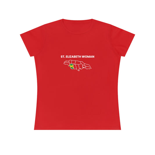 GILDAN TEST St. Elizabeth Woman Cotton T-Shirt, Women's Tee, Tropical Vibe, Gift for Her, Casual Wear, Local Pride Shirt