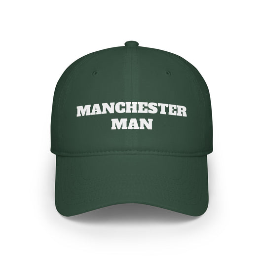 Manchester Man Low Profile Baseball Cap | Adjustable Hat for Sports, Casual Wear, Gifts, Outdoor Activities, Trendy Accessories
