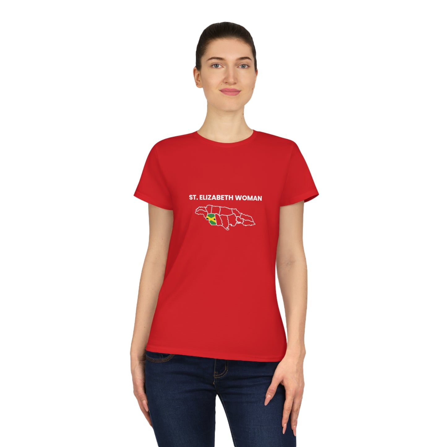 GILDAN TEST St. Elizabeth Woman Cotton T-Shirt, Women's Tee, Tropical Vibe, Gift for Her, Casual Wear, Local Pride Shirt