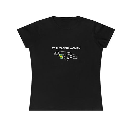 GILDAN TEST St. Elizabeth Woman Cotton T-Shirt, Women's Tee, Tropical Vibe, Gift for Her, Casual Wear, Local Pride Shirt